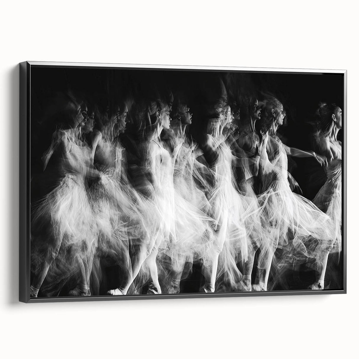 Echo of Motion – Emotive Ballerina in Dynamic Abstract Wall Art