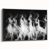 Echo of Motion – Emotive Ballerina in Dynamic Abstract Wall Art