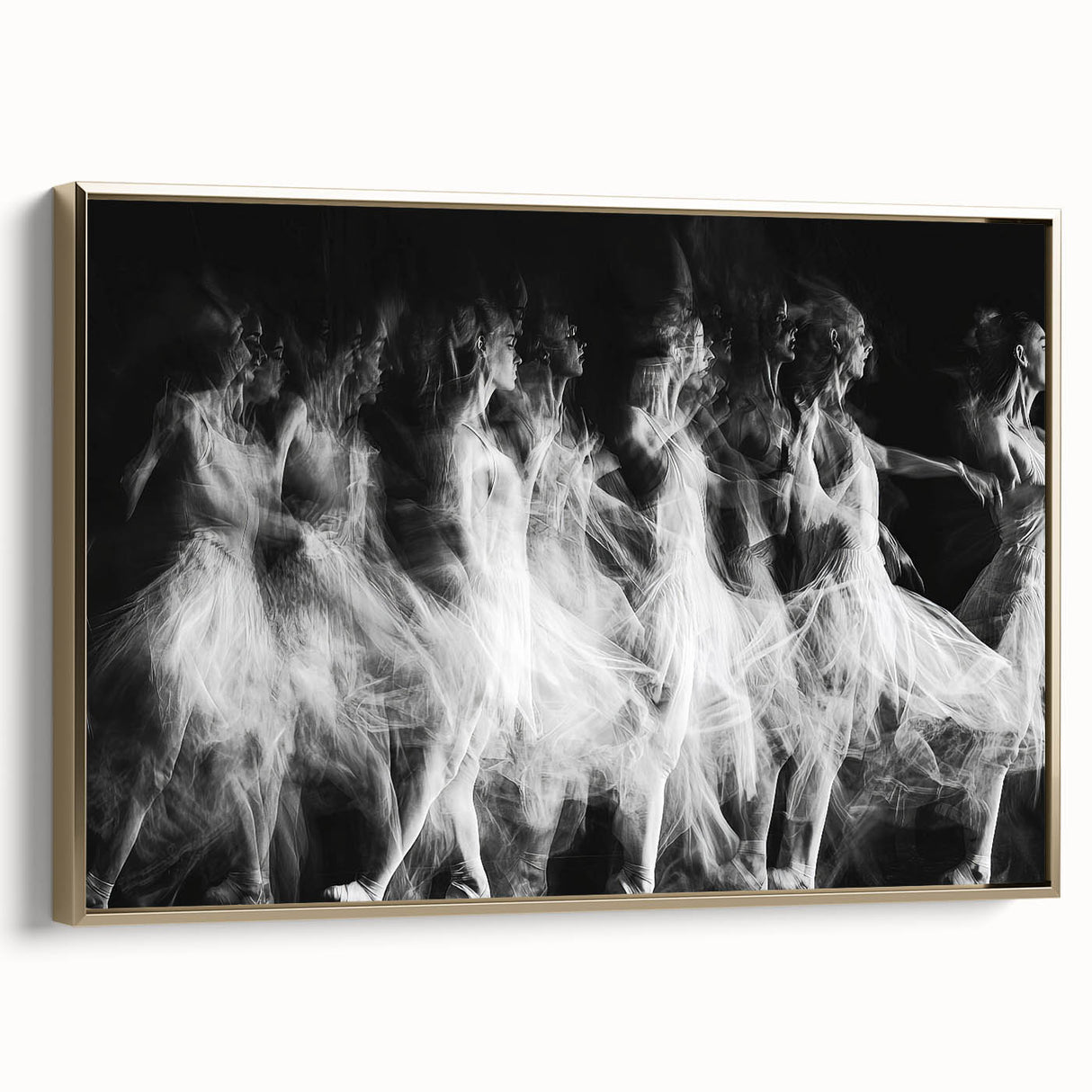 Echo of Motion – Emotive Ballerina in Dynamic Abstract Wall Art