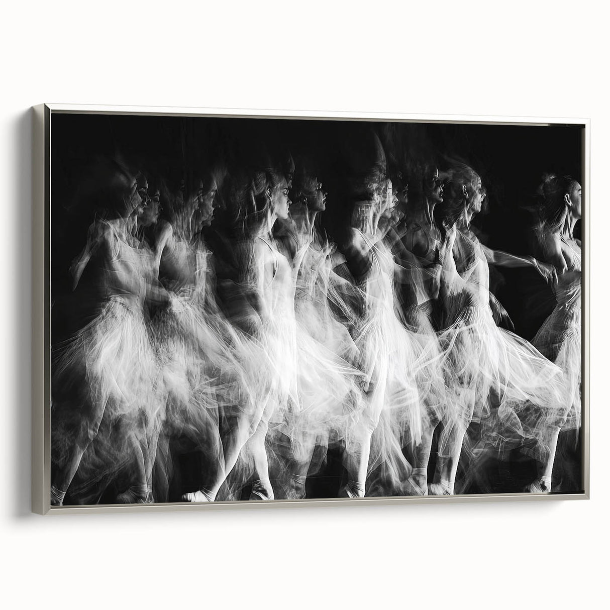 Echo of Motion – Emotive Ballerina in Dynamic Abstract Wall Art