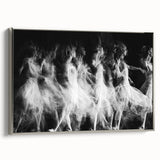 Echo of Motion – Emotive Ballerina in Dynamic Abstract Wall Art
