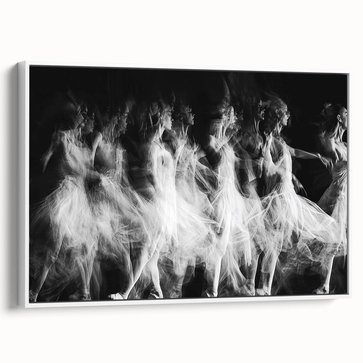 Echo of Motion – Emotive Ballerina in Dynamic Abstract Wall Art