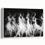Echo of Motion – Emotive Ballerina in Dynamic Abstract Wall Art