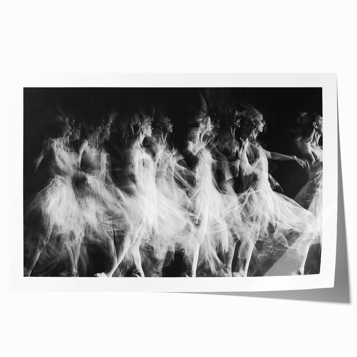 Echo of Motion – Emotive Ballerina in Dynamic Abstract Wall Art