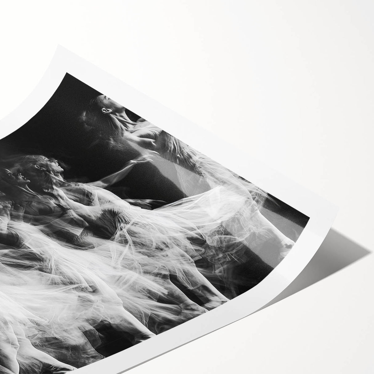 Echo of Motion – Emotive Ballerina in Dynamic Abstract Wall Art