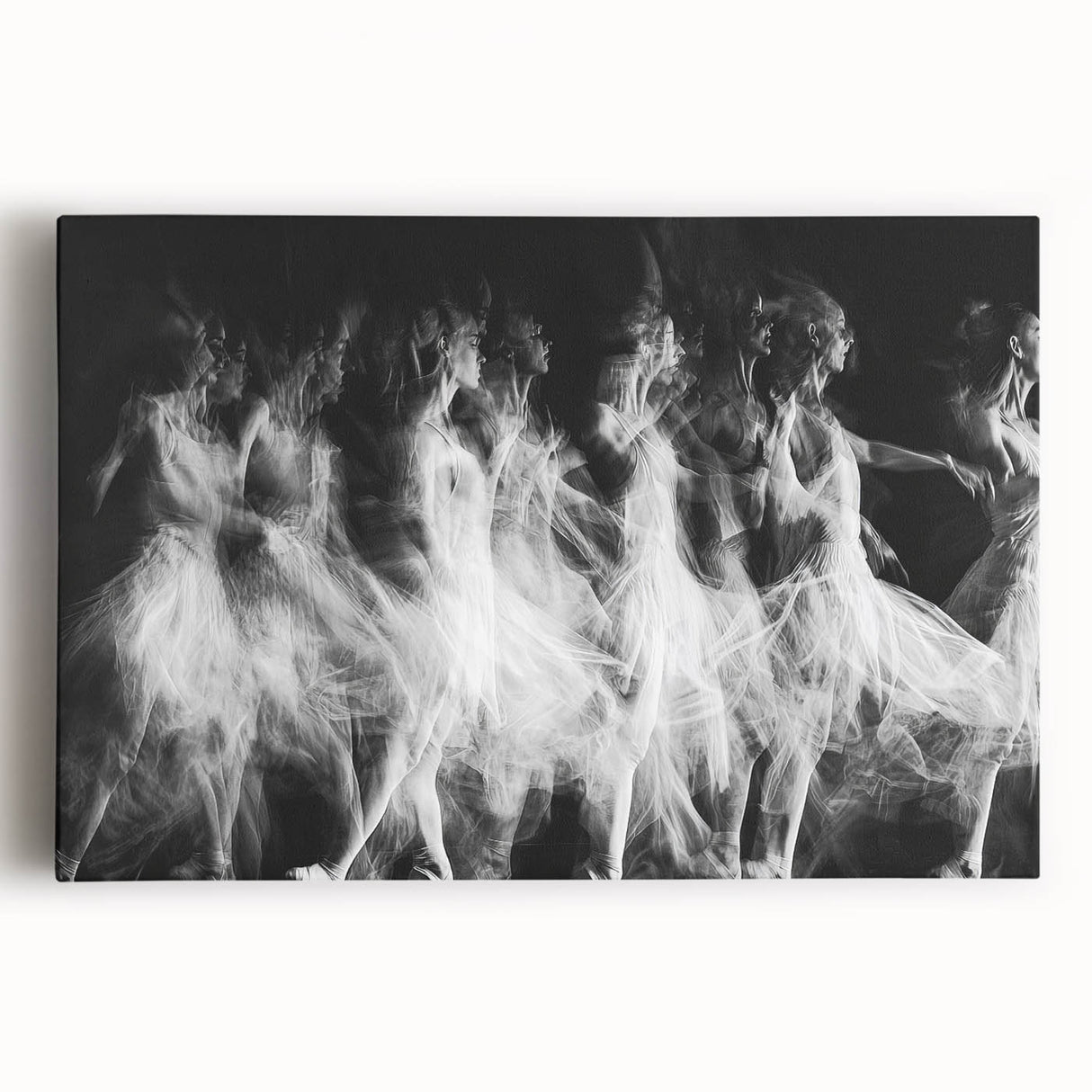 Echo of Motion – Emotive Ballerina in Dynamic Abstract Wall Art