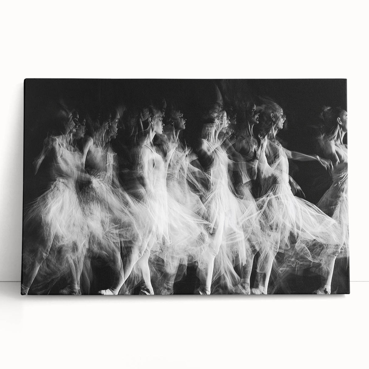 Echo of Motion – Emotive Ballerina in Dynamic Abstract Wall Art