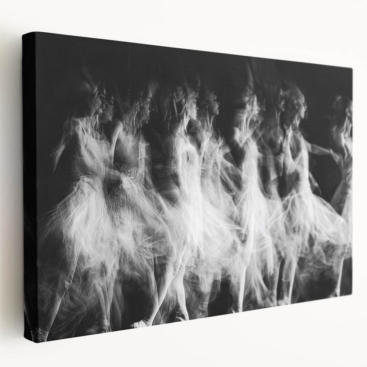 Echo of Motion – Emotive Ballerina in Dynamic Abstract Wall Art