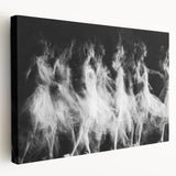 Echo of Motion – Emotive Ballerina in Dynamic Abstract Wall Art