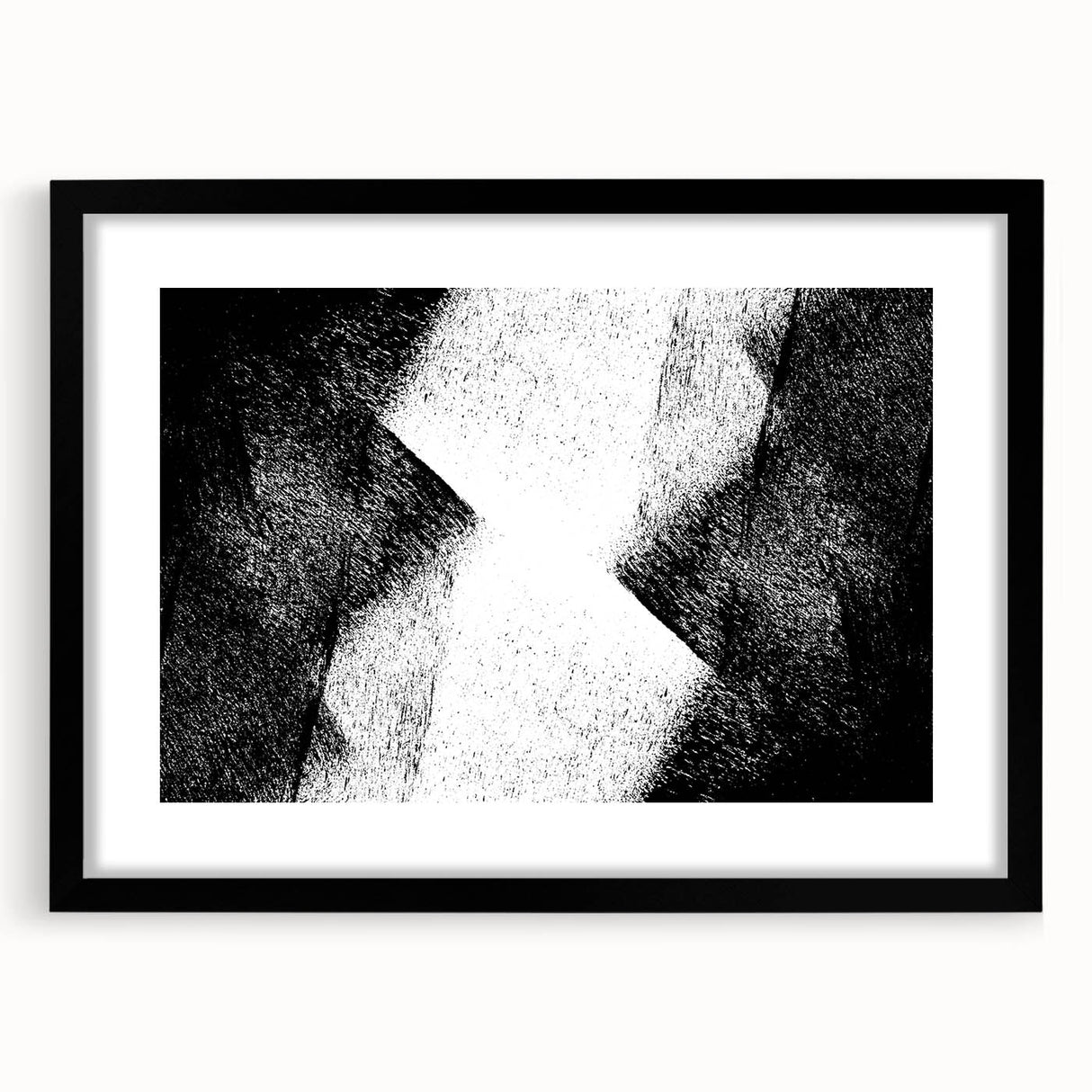 Modern Bedroom Wall Decor – Abstract Black & White Geometric Art
