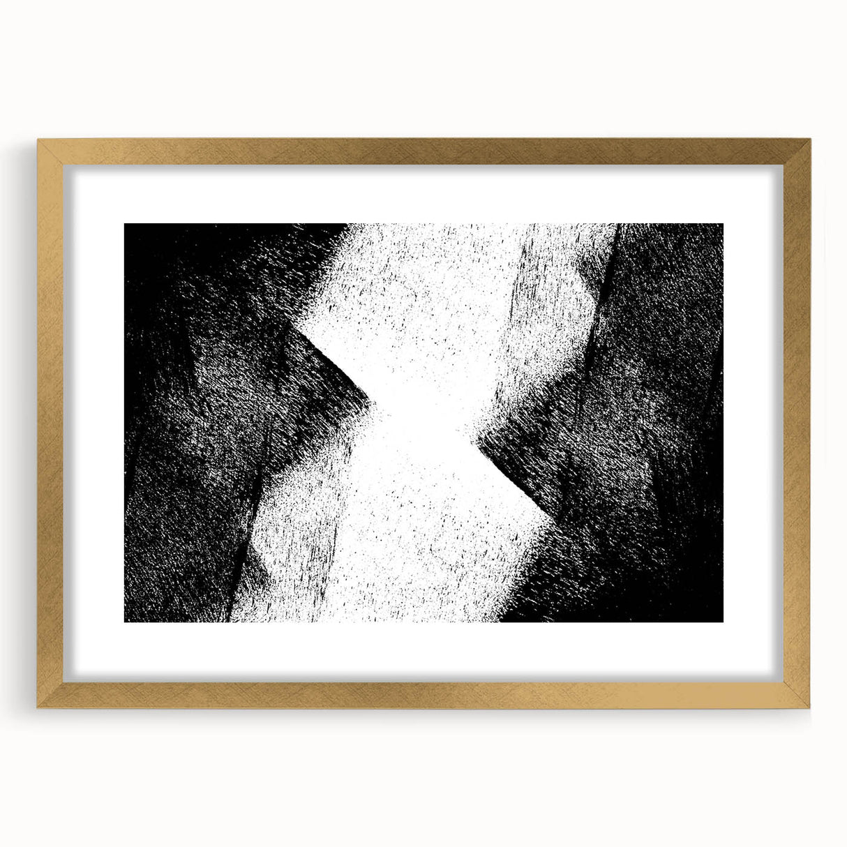 Modern Bedroom Wall Decor – Abstract Black & White Geometric Art
