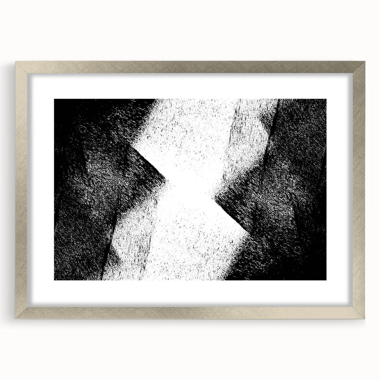 Modern Bedroom Wall Decor – Abstract Black & White Geometric Art