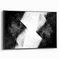 Modern Bedroom Wall Decor – Abstract Black & White Geometric Art