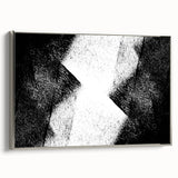 Modern Bedroom Wall Decor – Abstract Black & White Geometric Art