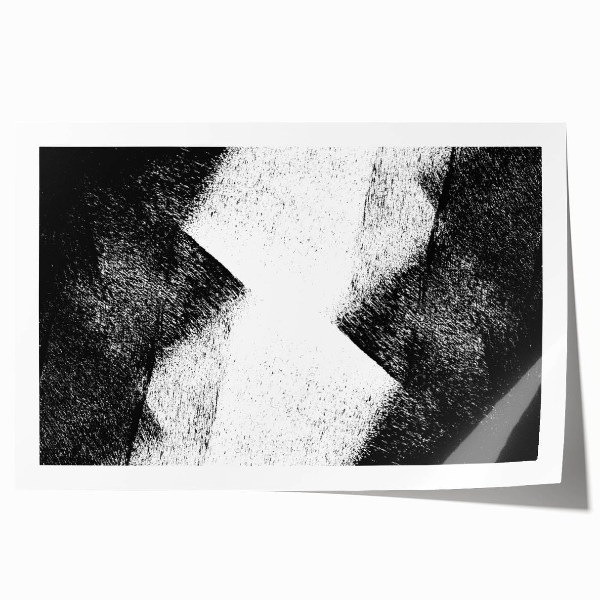Modern Bedroom Wall Decor – Abstract Black & White Geometric Art