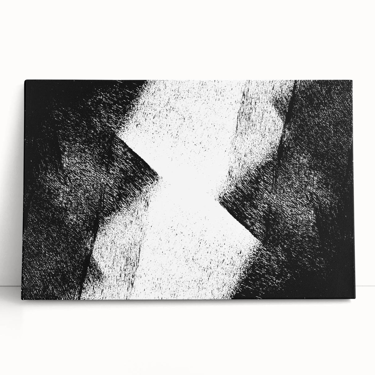 Modern Bedroom Wall Decor – Abstract Black & White Geometric Art