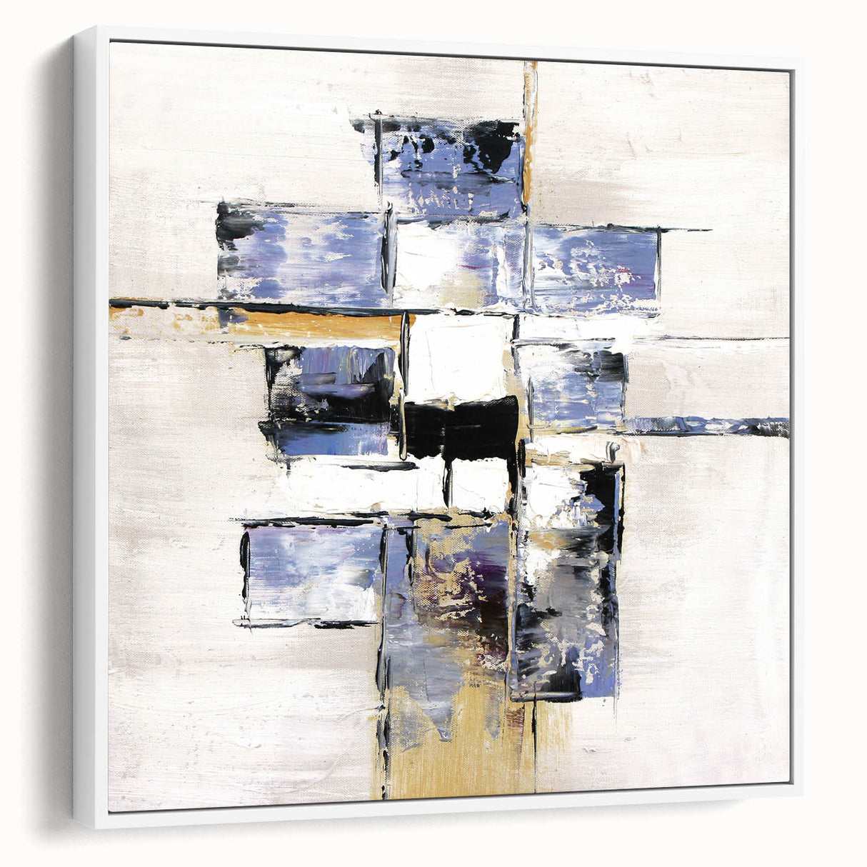 Abstract Geometric Wall Art – Large Modern Canvas for Living Room
