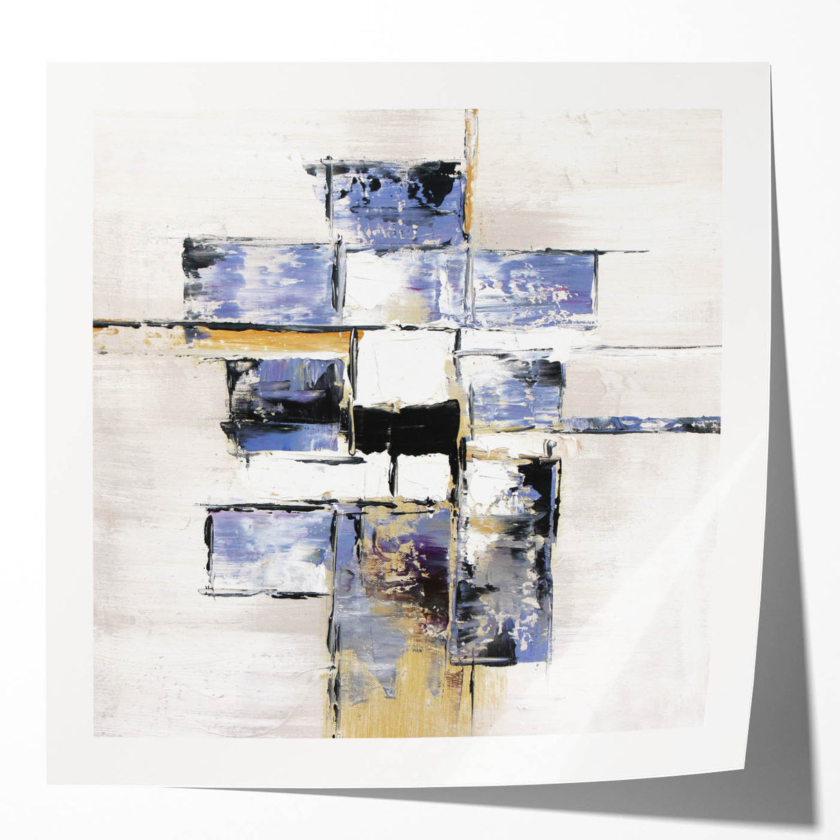 Abstract Geometric Wall Art – Large Modern Canvas for Living Room