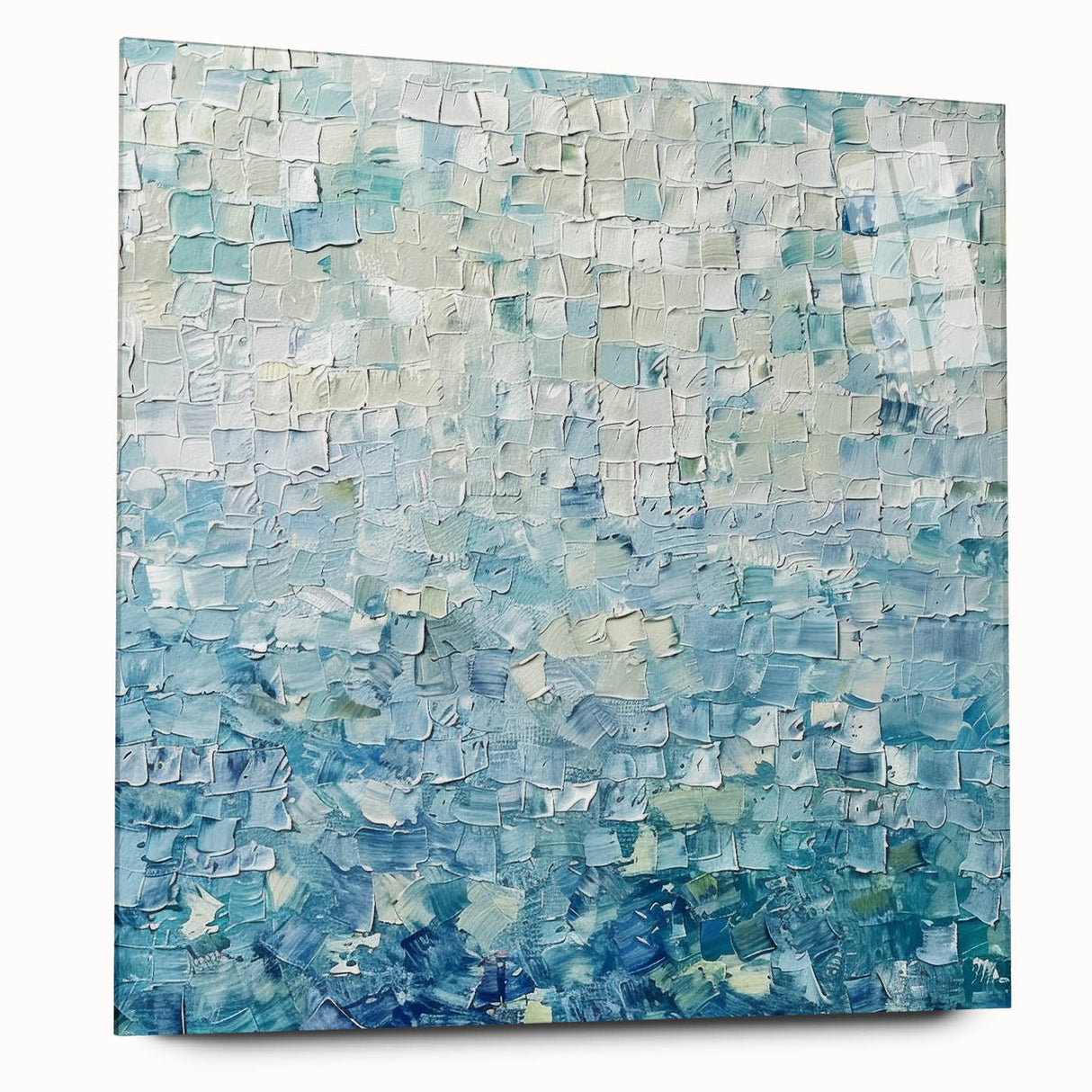 Textured Blue Office Wall Art – Modern Abstract Corporate Decor