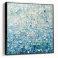 Textured Blue Office Wall Art – Modern Abstract Corporate Decor