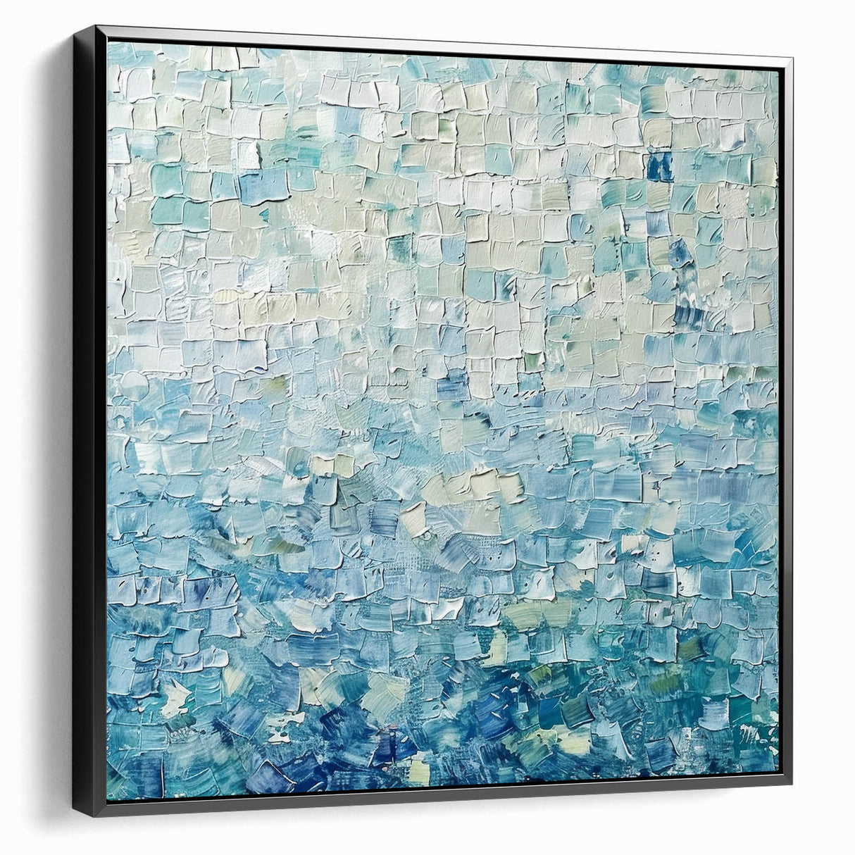 Textured Blue Office Wall Art – Modern Abstract Corporate Decor