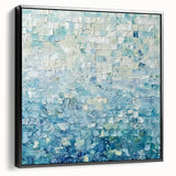 Textured Blue Office Wall Art – Modern Abstract Corporate Decor