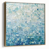 Textured Blue Office Wall Art – Modern Abstract Corporate Decor