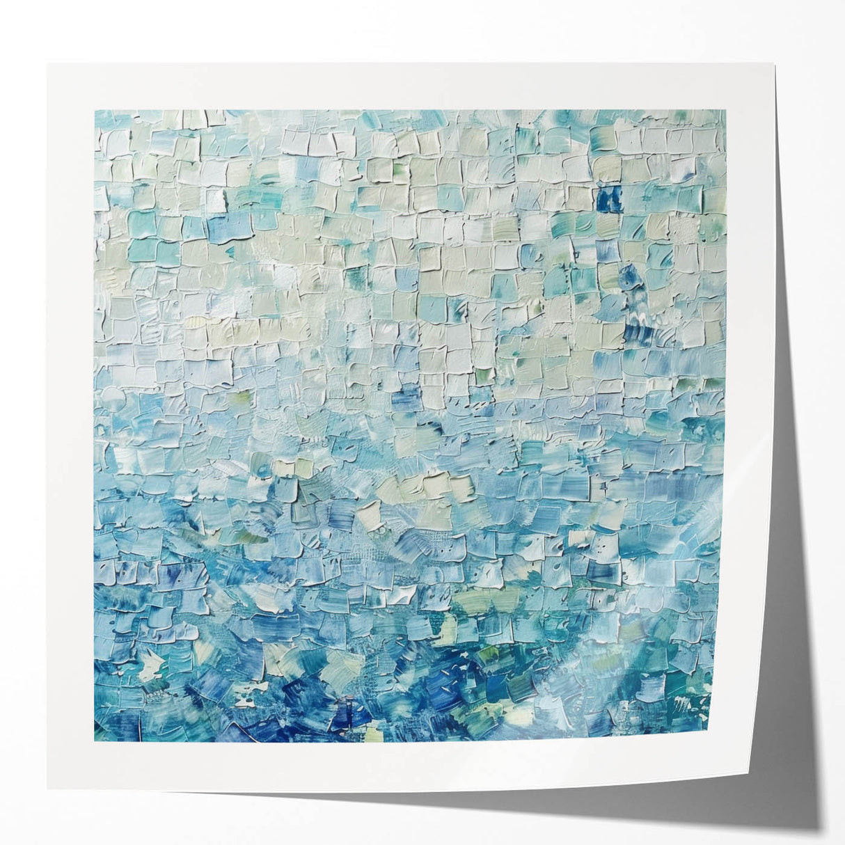 Textured Blue Office Wall Art – Modern Abstract Corporate Decor
