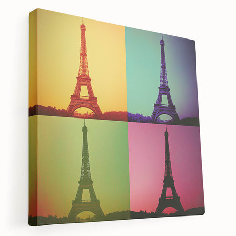 Large stretched canvas featuring a modern architectural design in neutral tones, suitable for kitchen wall art.