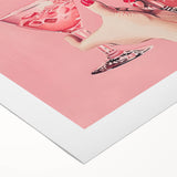 Art deco poster featuring geometric patterns and metallic colors on a rolled canvas, suitable for dining room wall art.