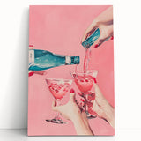 Large black and white photo of stacked dishes on a stretched canvas, ideal for kitchen wall art.