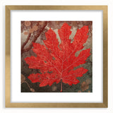 Framed wall art featuring a vibrant botanical design with colorful flowers and green leaves, elegantly displayed in a gold frame with a white matting, ideal for home decor.