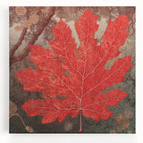 Vibrant stretched canvas wall art featuring a floral design with colorful flowers and green leaves, perfect for home decor and adding a touch of nature.