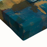 Large art featuring a black and white landscape painting on stretched canvas, ideal for bedroom wall decor.