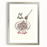 Textured abstract art print in silver frame, featuring swirling pastel blues and greens, ideal for bedroom wall decor.