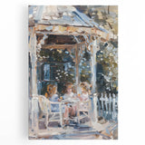 Vintage poster art depicting a landscape scene in black and white on stretched canvas, suitable for bedroom wall decor.