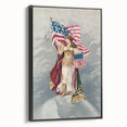 Columbia & American Flag - Red, White, and Blue Wall Art