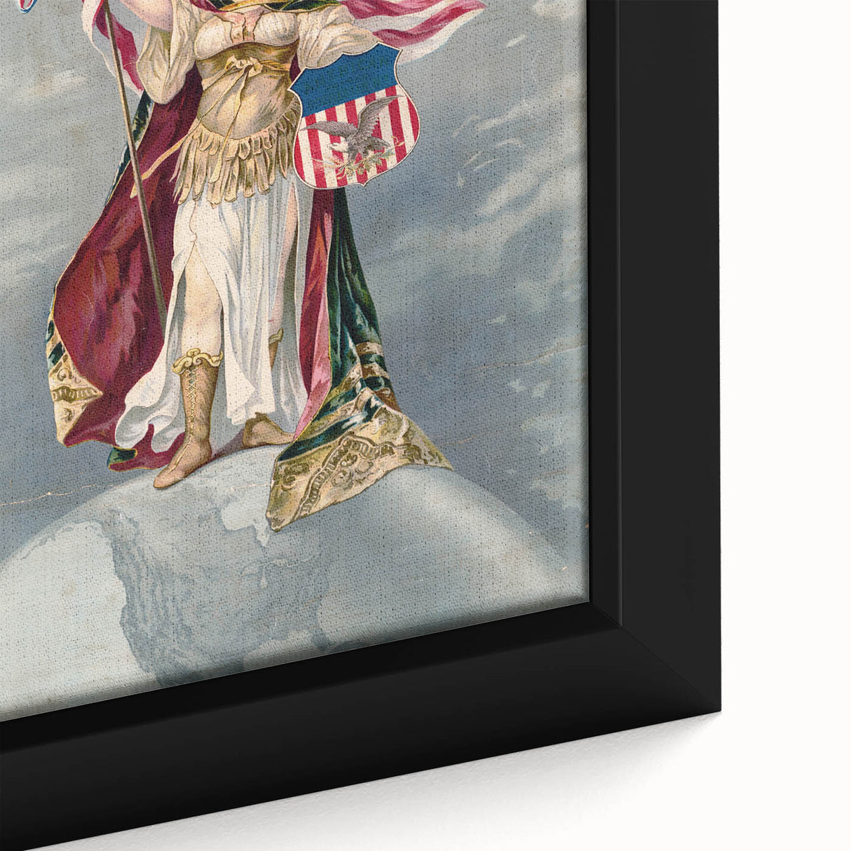 Columbia & American Flag - Red, White, and Blue Wall Art