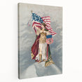 Columbia & American Flag - Red, White, and Blue Wall Art