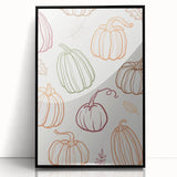 Pumpkin Pattern Halloween Wall Art - Rustic Fall Halloween Decor