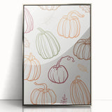 Pumpkin Pattern Halloween Wall Art - Rustic Fall Halloween Decor