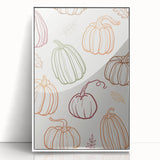 Pumpkin Pattern Halloween Wall Art - Rustic Fall Halloween Decor