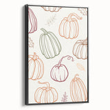 Pumpkin Pattern Halloween Wall Art - Rustic Fall Halloween Decor