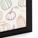 Pumpkin Pattern Halloween Wall Art - Rustic Fall Halloween Decor