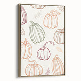 Pumpkin Pattern Halloween Wall Art - Rustic Fall Halloween Decor