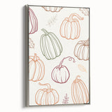 Pumpkin Pattern Halloween Wall Art - Rustic Fall Halloween Decor