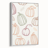 Pumpkin Pattern Halloween Wall Art - Rustic Fall Halloween Decor