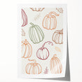 Pumpkin Pattern Halloween Wall Art - Rustic Fall Halloween Decor