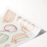 Pumpkin Pattern Halloween Wall Art - Rustic Fall Halloween Decor