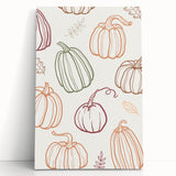 Pumpkin Pattern Halloween Wall Art - Rustic Fall Halloween Decor